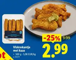 Lidl Viskroantje met kaas aanbieding