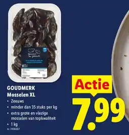 Lidl Goudmerk mosselen xl aanbieding