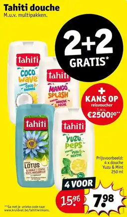 Kruidvat Tahiti douche aanbieding