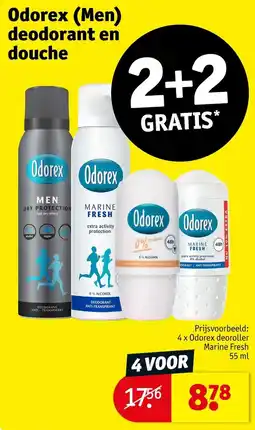 Kruidvat Odorex (Men) deodorant en douche aanbieding