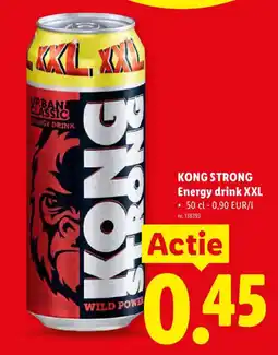 Lidl Kong strong energy drink xxl aanbieding
