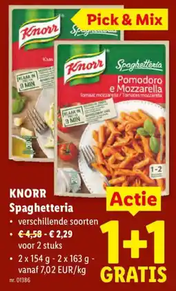 Lidl Knorr spaghetteria aanbieding