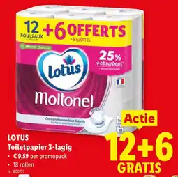 Lidl Lotus toiletpapier 3-lagig aanbieding