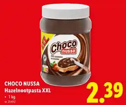 Lidl Choco nussa hazelnootpasta xxl aanbieding