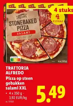 Lidl Pizza op steen gebakken salami xxl aanbieding