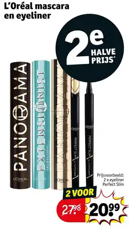 Kruidvat l'oreal mascara en eyeliner aanbieding