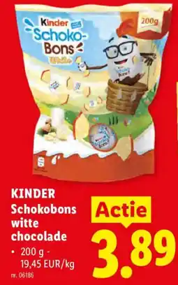 Lidl Kinder Schokobons witte chocolade aanbieding