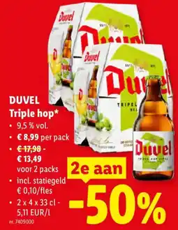 Lidl Duvel triple hop aanbieding