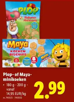 Lidl Plop- of Maya- minikoeken aanbieding
