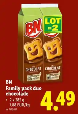 Lidl BN Family pack duo chocolade aanbieding