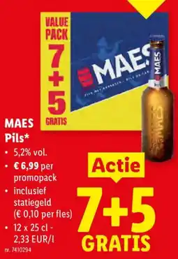 Lidl Maes Pils aanbieding