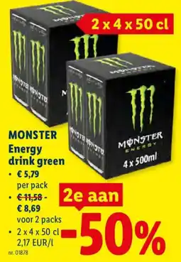 Lidl Monster energy drink green aanbieding