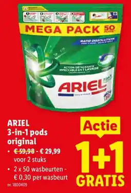 Lidl Ariel 3-in-1 pods original aanbieding