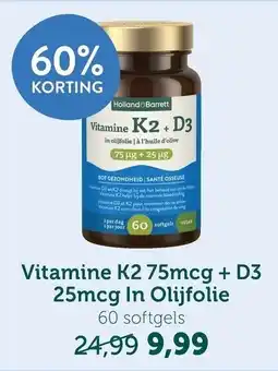 Holland & Barrett Vitamine K2 + D3 aanbieding