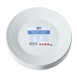 Makro Aro Bord Ø 20 cm wit 6 stuks aanbieding