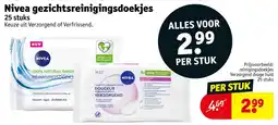 Kruidvat Nivea gezichtsreinigingsdoekjes aanbieding