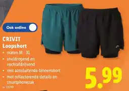 Lidl Crivit loopshort aanbieding