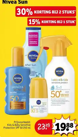 Kruidvat Nivea sun kids & baby sensitive protection aanbieding