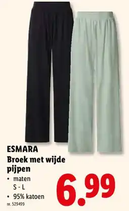 Lidl Esmara broek met wijde pijpen aanbieding