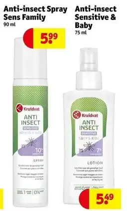 Kruidvat Anti insect spray sens family aanbieding