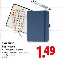 Lidl Notitieboek aanbieding