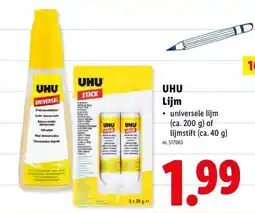 Lidl Uhu lijm aanbieding