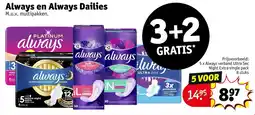 Kruidvat Always en Always Dailies aanbieding