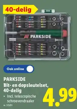 Lidl Parkside bit- en dopsleutelset aanbieding