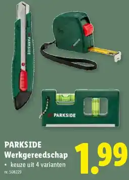 Lidl Parkside werkgereedschap aanbieding