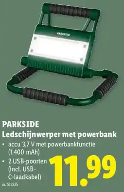 Lidl Ledschijnwerper met powerbank aanbieding