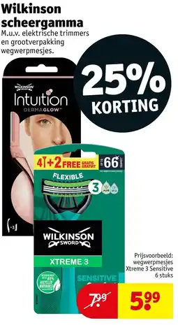 Kruidvat wegwerpmesjes Xtreme 3 Sensitive aanbieding