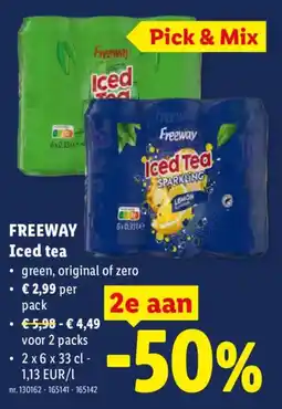 Lidl Freeway Iced tea aanbieding
