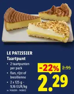 Lidl Le patissier taartpunt aanbieding