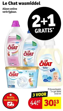 Kruidvat Le Chat wasmiddel aanbieding