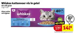 Kruidvat Whiskas kattenvoer vis in gele aanbieding