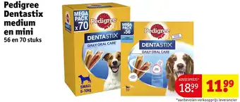 Kruidvat Pedigree Dentastix medium en mini aanbieding
