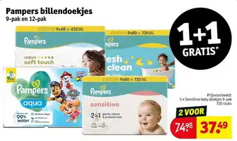 Kruidvat Pampers billendoekjes aanbieding