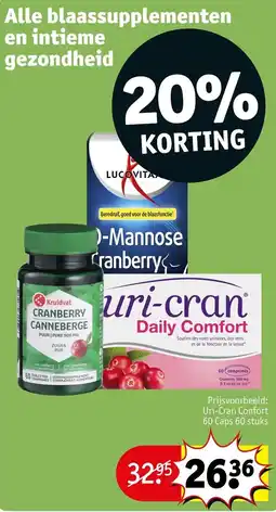 Kruidvat Uri-cran daily comfort aanbieding
