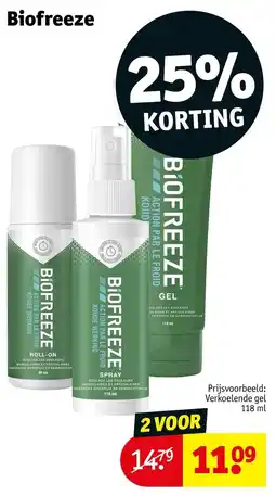Kruidvat Biofreeze verkoelende gel aanbieding