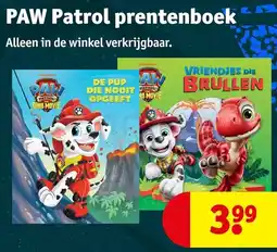 Kruidvat PAW Patrol prentenboek aanbieding