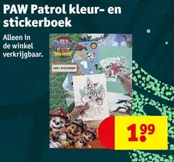 Kruidvat PAW Patrol kleur- en stickerboek aanbieding