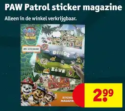 Kruidvat PAW Patrol sticker magazine aanbieding
