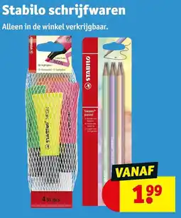 Kruidvat Stabilo schrijfwaren aanbieding