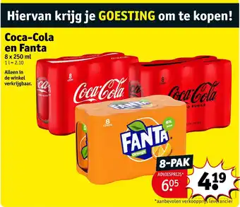 Kruidvat Coca-Cola en Fanta aanbieding