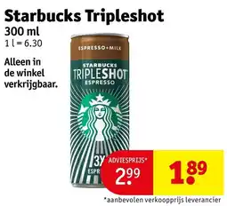 Kruidvat starbucks tripleshot espresso aanbieding
