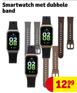 Kruidvat Smartwatch met dubbele band aanbieding