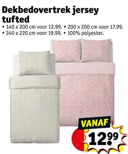 Kruidvat Dekbedovertrek jersey tufted aanbieding