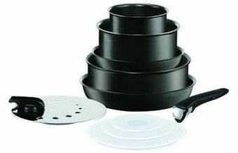 Makro Tefal Pannenset Ingenio performance zwart 10-delig aanbieding