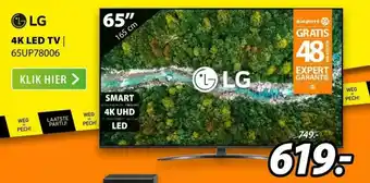 Expert LG 4K LED TV 65UP78006 aanbieding