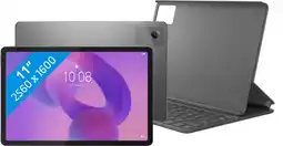 Coolblue Lenovo Idea Tab 11 Pouces 128Go Wifi Gris avec Stylet + Étui Clavier AZERTY aanbieding